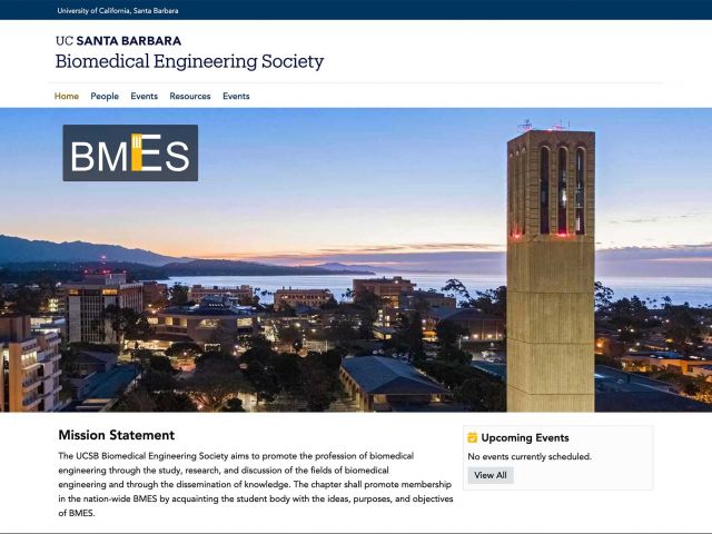 UCSB Biomedical Engineering Society Website