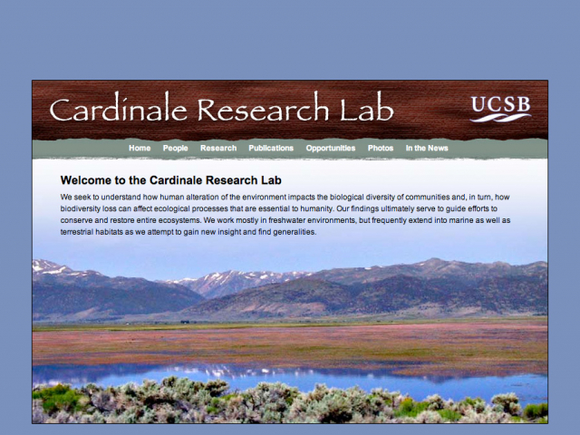 Cardinale Research Lab Front Page