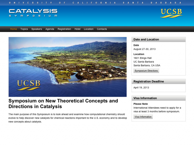 Symposium on New Theoretical Concepts and Directions in Catalysis