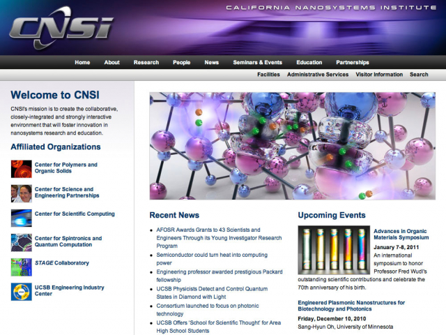 CNSI Main Page Update 2010