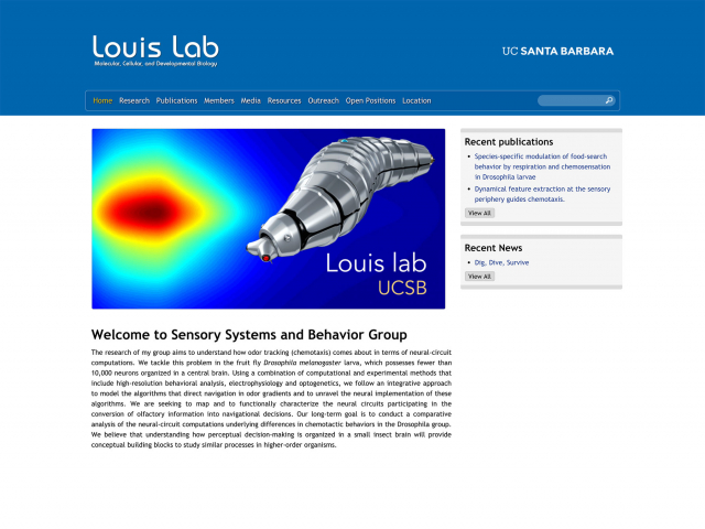 Sensory Systems and Behavior Group Website