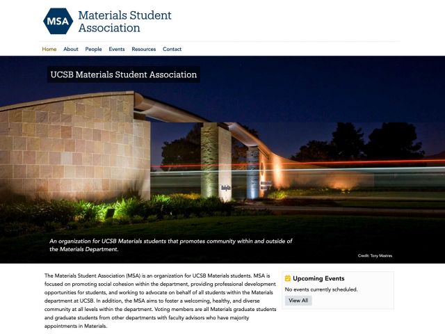UCSB Materials Student Association Website