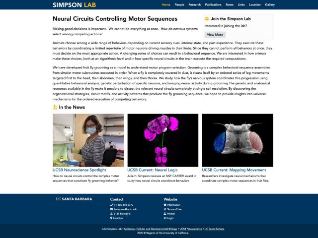 Julie Simpson Lab Website