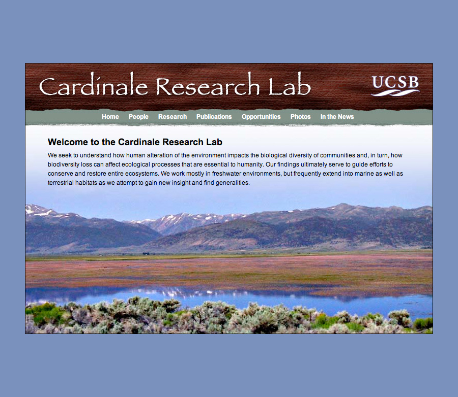 Cardinale Research Lab Front Page