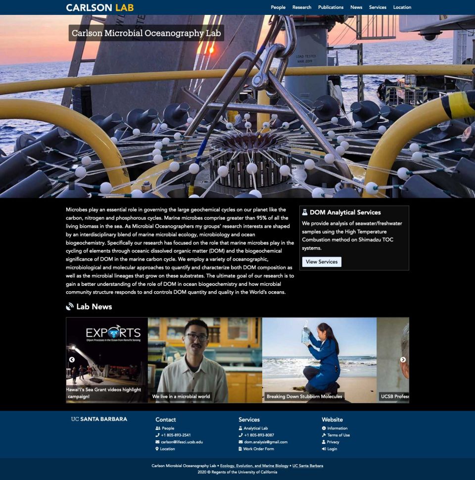 Carlson Microbial Oceanography Lab Website