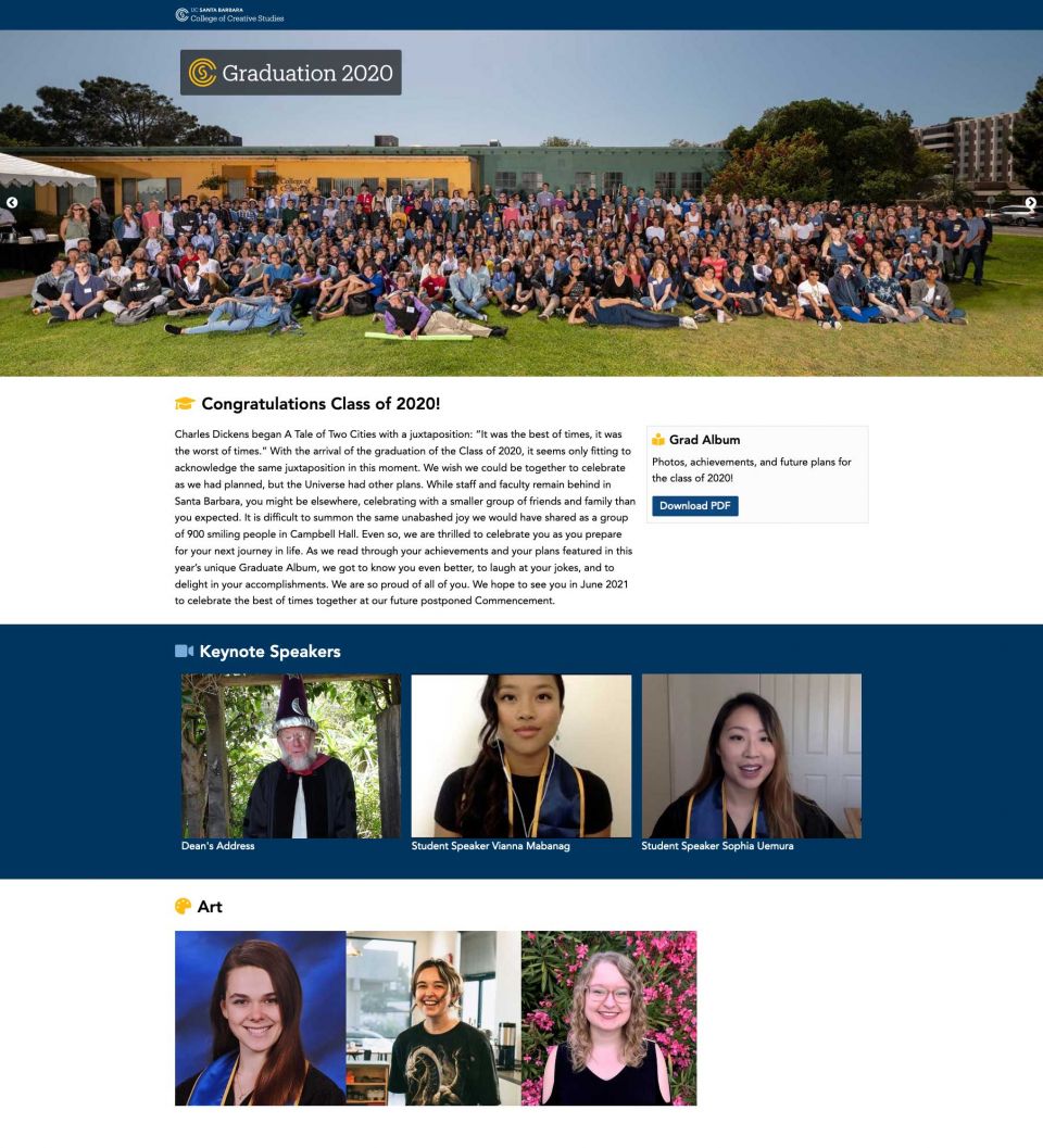 CCS Graduation 2020 Website