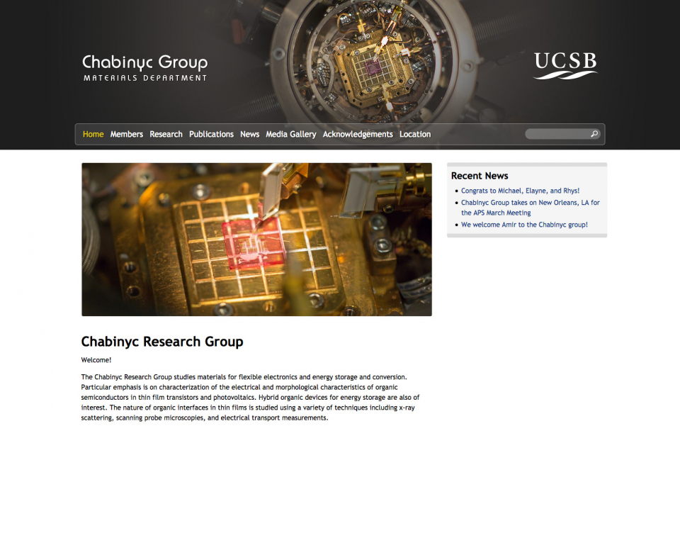 Chabinyc Research Group Home Page