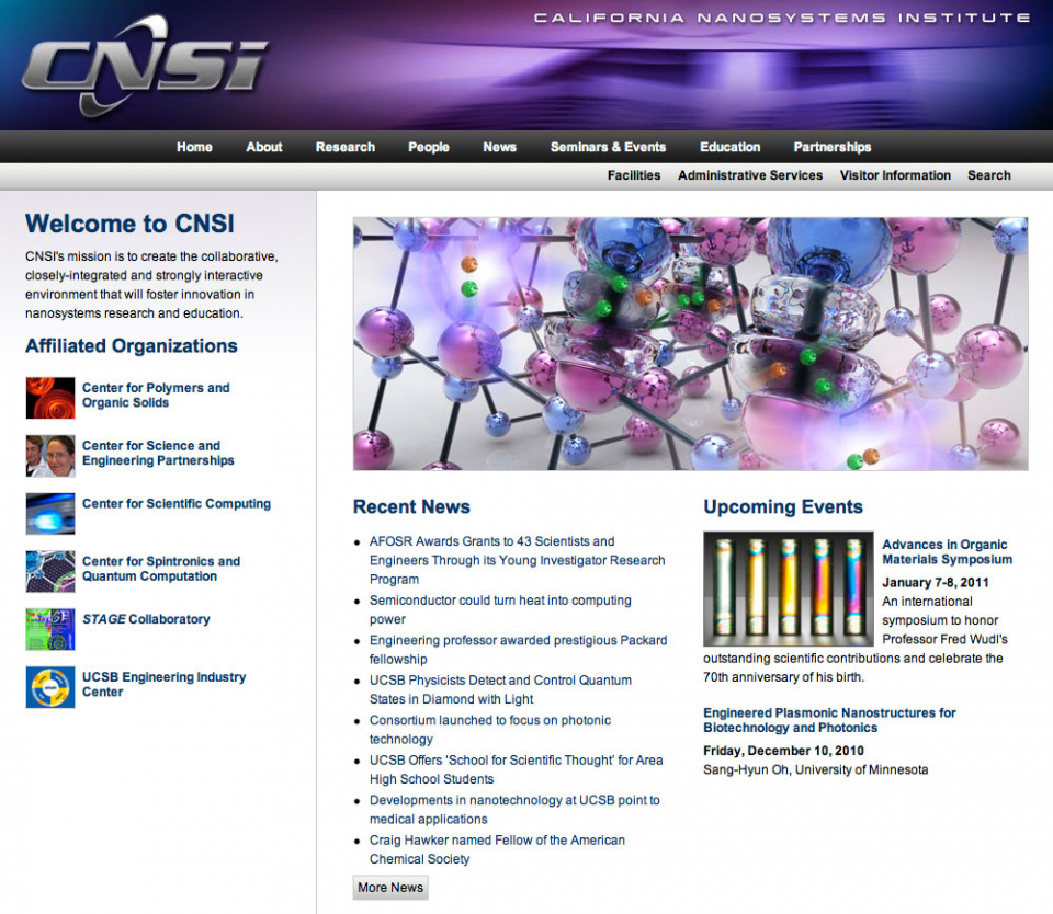 CNSI Main Page Update 2010