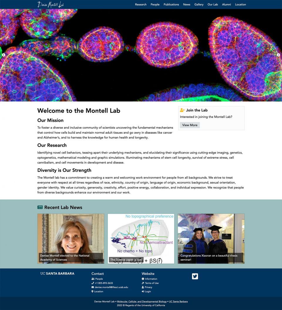 Denise Montell Lab Website