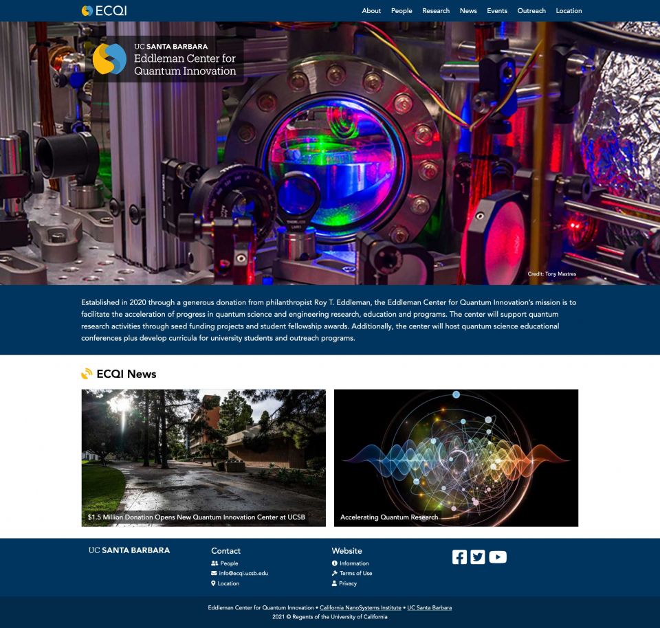 Eddleman Center for Quantum Innovation Website