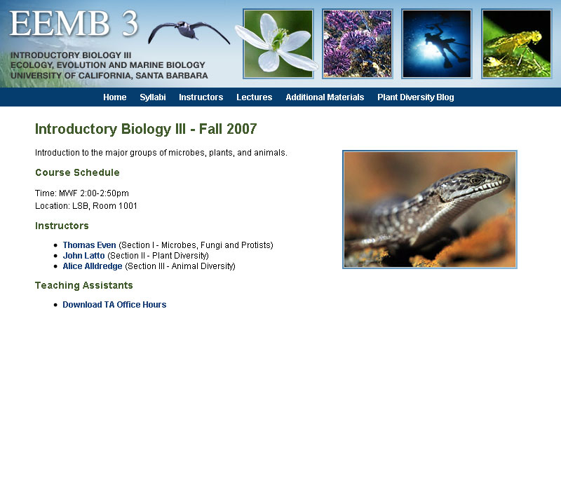 EEMB 3 Course Website
