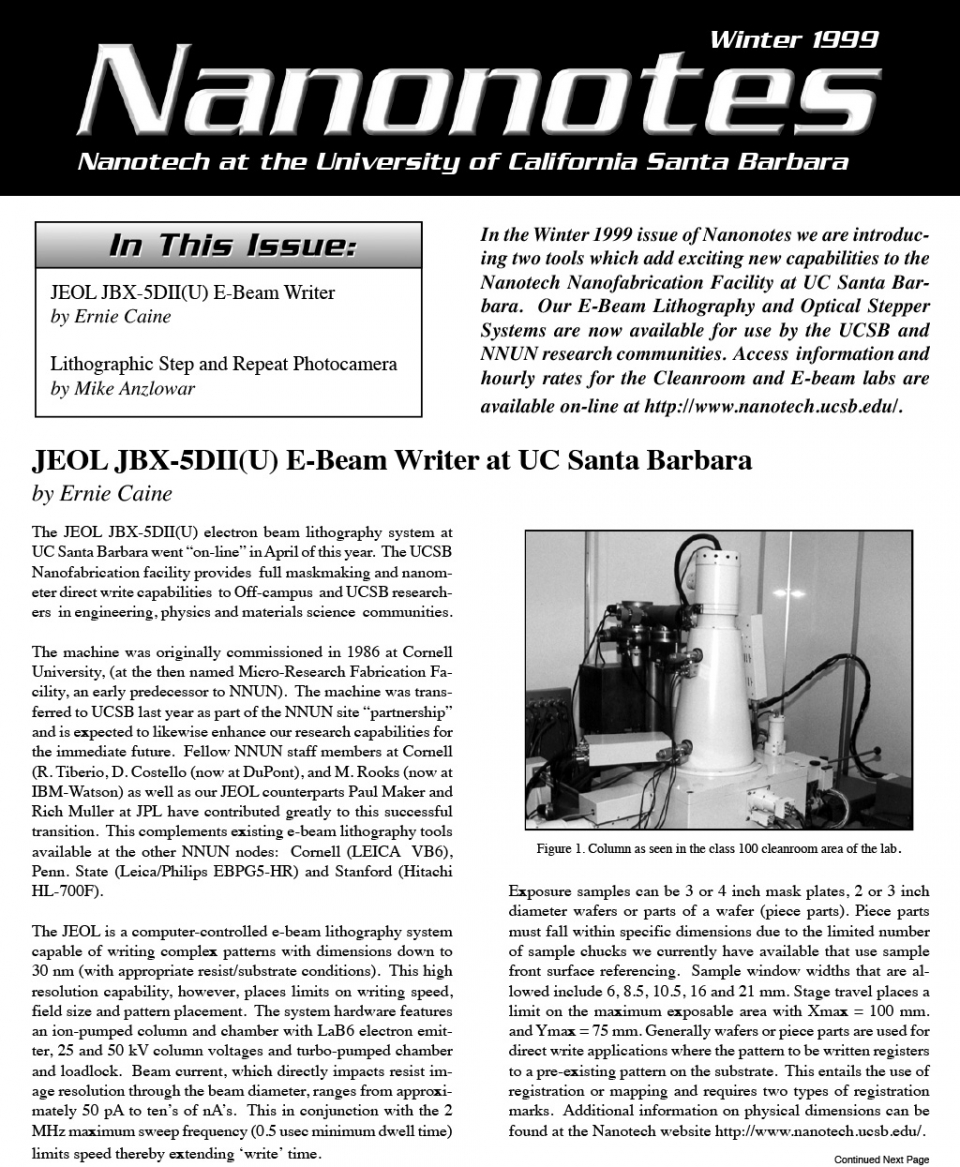 Nanonotes Newsletter