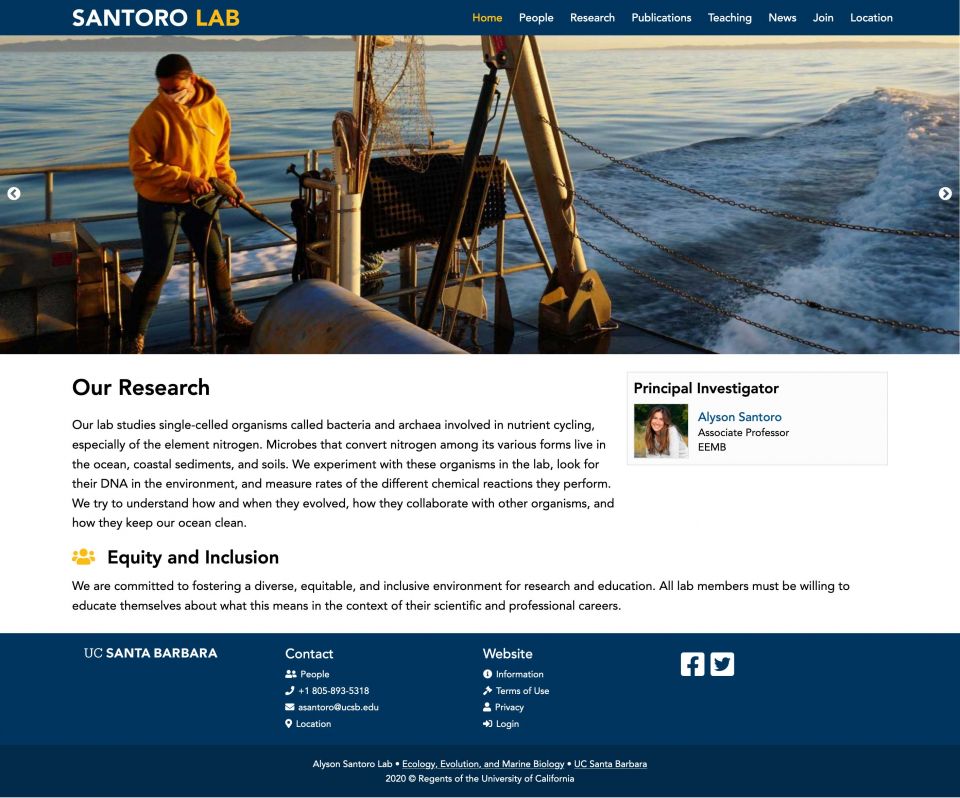 Alyson Santoro Lab Website