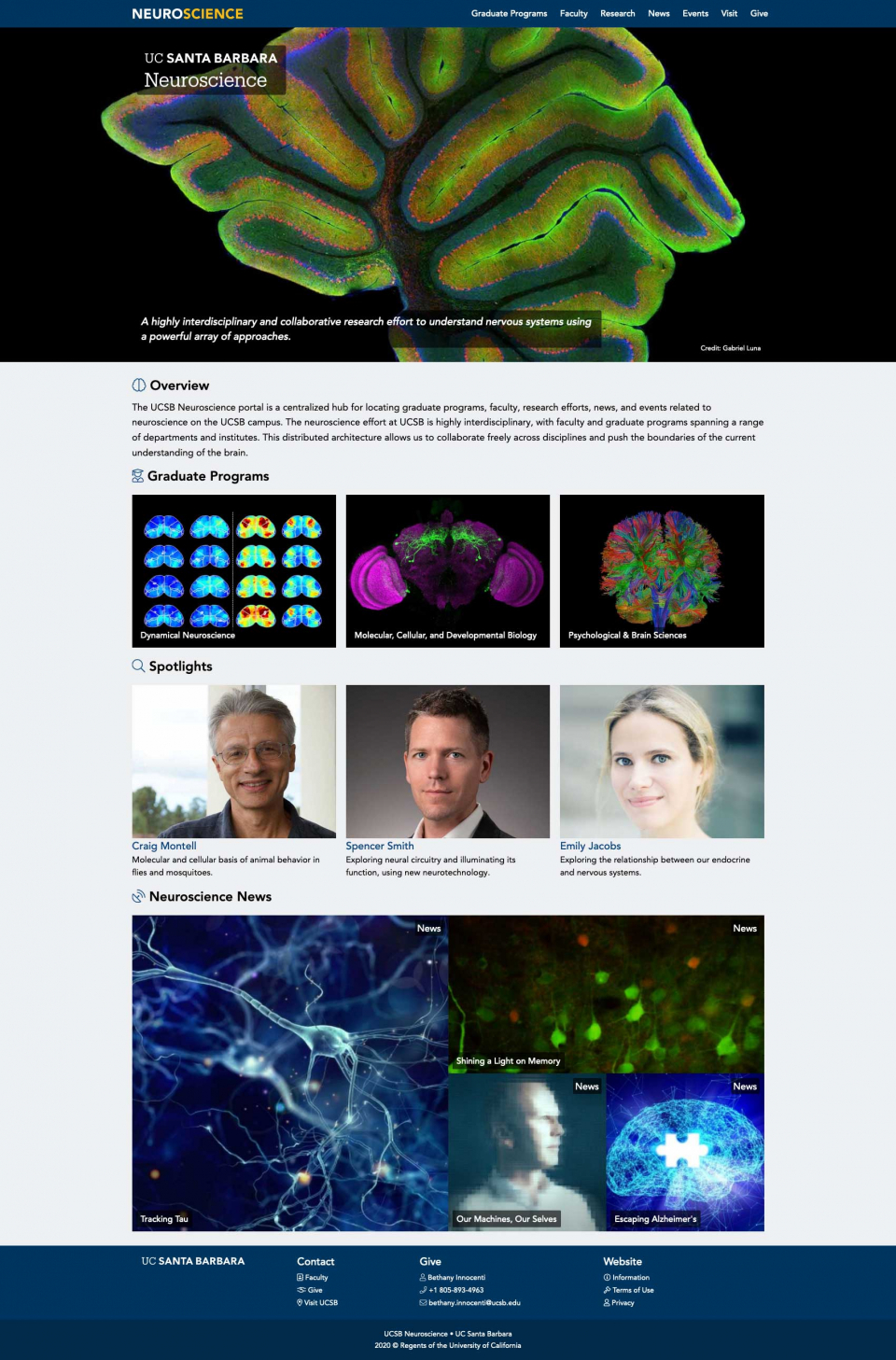 UCSB Neuroscience Front Page