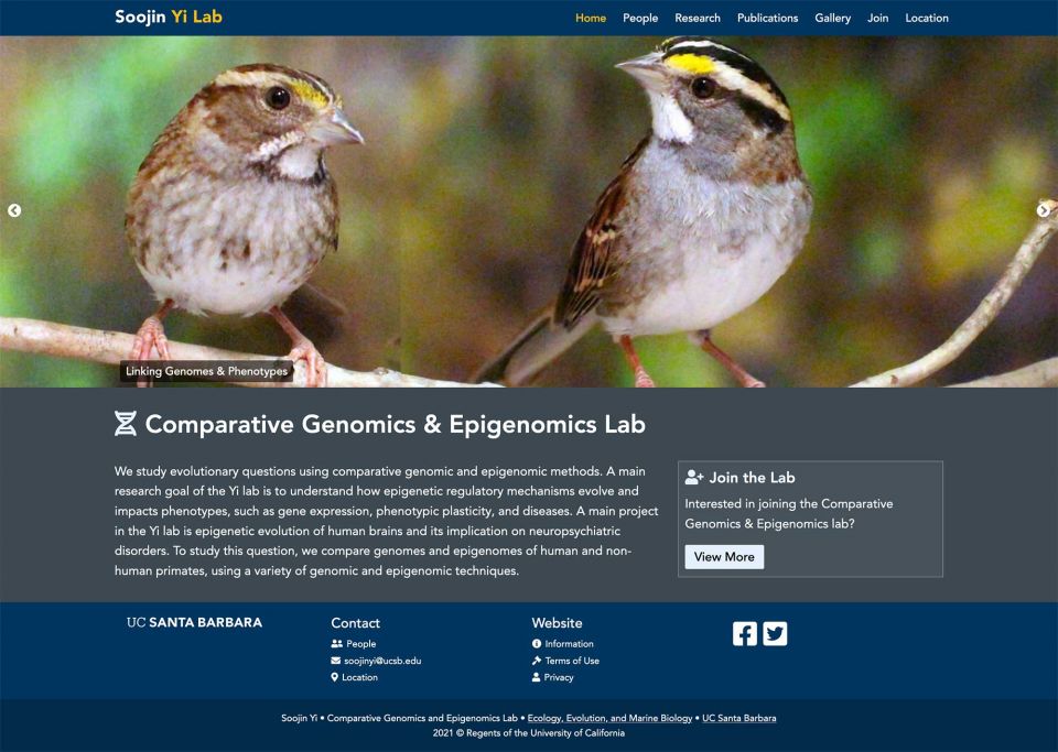 Comparative Genomics & Epigenomics Lab Website